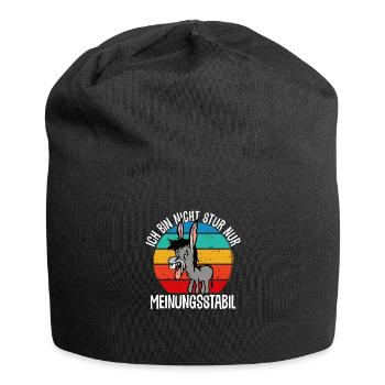 Ich bin nicht stur - nur meinungsstabil Esel - Jersey-Beanie - Schwarz - Vorne