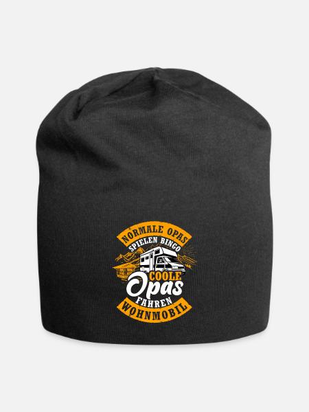 Camping Kastenwagen Coole Opas fahren - Jersey-Beanie - Schwarz