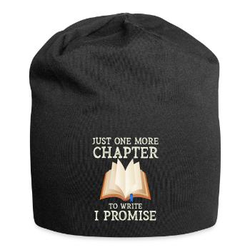 Just One More Chapter To Write I Promise Writing - Jersey Beanie - black - Front