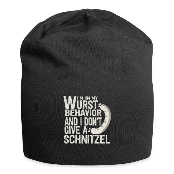 I Am On My Sausage Behavior - Jersey Beanie - black - Front