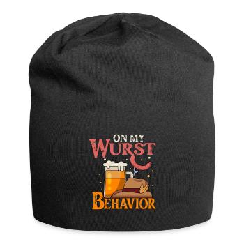 I Am On My Sausage Behavior - Jersey Beanie - black - Front