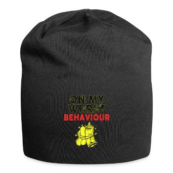I Am On My Sausage Behavior - Jersey Beanie - black - Front