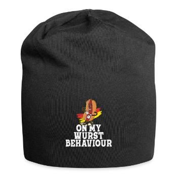 I Am On My Sausage Behavior - Jersey Beanie - black - Front
