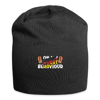 I Am On My Sausage Behavior - Jersey Beanie - black - Front