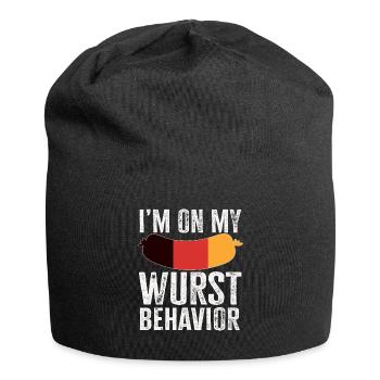 I Am On My Sausage Behavior - Jersey Beanie - black - Front