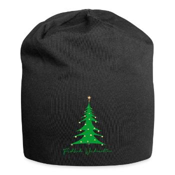 Fröhliche Weihnachten Weihnachtsbaum - Jersey-Beanie - Schwarz - Vorne