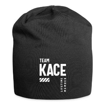 Team Kace Lebenslanges Mitglied Personalisierter Name - Jersey-Beanie - Schwarz - Vorne