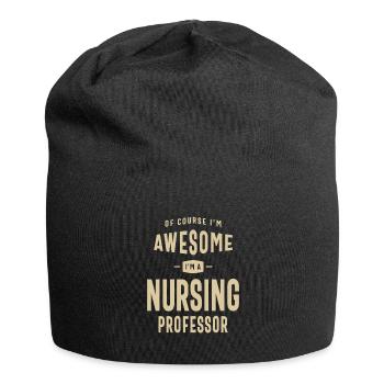 Génial, je suis professeur d’infirmière drôle de travail - Bonnet en jersey - noir - Devant