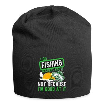 Angler Hobbyangler Fischer - Jersey-Beanie - Schwarz - Vorne
