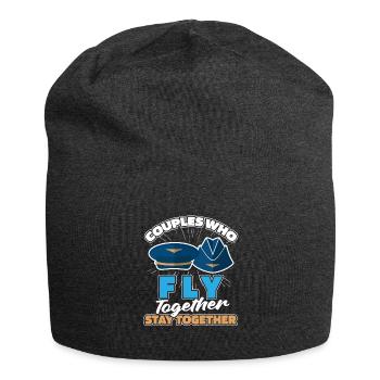 Flugbegleiter Stewardess Paar - Jersey-Beanie - Anthrazit - Vorne