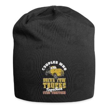 Abschleppdienst Abschlepper Paar - Jersey-Beanie - Schwarz - Vorne