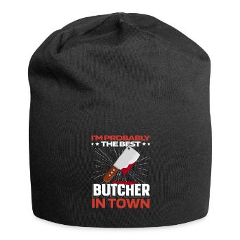 Fleischer Metzger Schlachter - Jersey-Beanie - Schwarz - Vorne