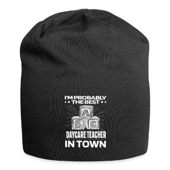 Enseignante maternelle Assistante maternelle Lustig - Bonnet en jersey - noir - Devant