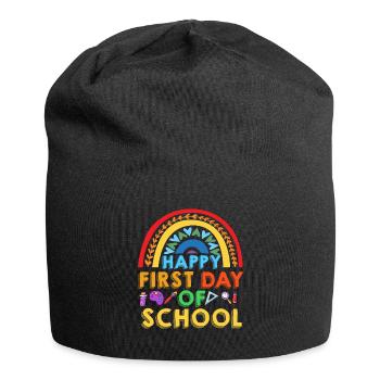 Happy First Day Of School - Jersey Beanie - black - Front