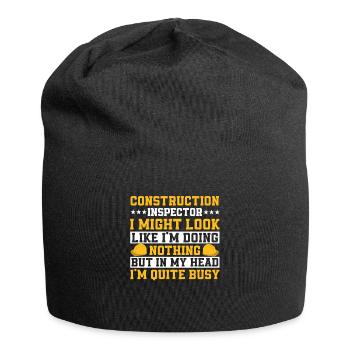Building inspector Spruch - Jersey Beanie - black - Front