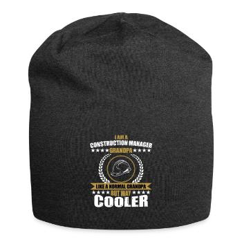 Funny construction manager Grandpa - Jersey Beanie - charcoal grey - Front