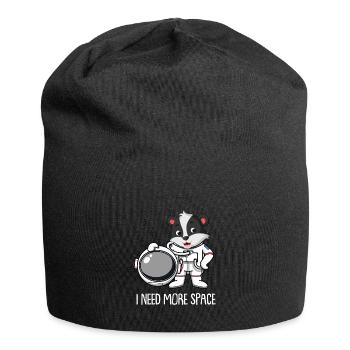 Honey Badger Ratel Astronaute J’ai besoin de plus d’espace - Bonnet en jersey - noir - Devant