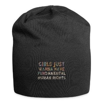 Girls Just Wanna Have Fundamental Human Rights - Jersey Beanie - black - Front