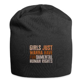 Girls Just Wanna Have Fundamental Human Rights - Jersey Beanie - black - Front