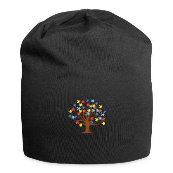 Puzzle autiste autiste - Bonnet en jersey - noir - Devant