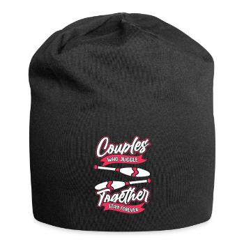 Jonglieren Jongleur Paar - Jersey-Beanie - Schwarz - Vorne