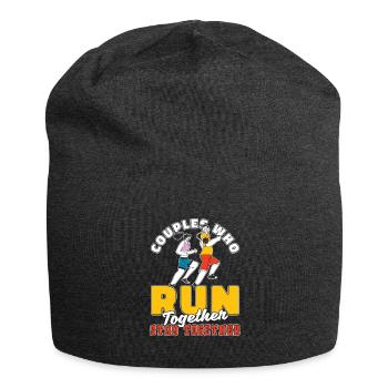 Läufer Jogger Runner Laufen Paar - Jersey-Beanie - Anthrazit - Vorne