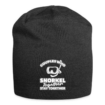 Snorkeling Couple - Jersey Beanie - charcoal grey - Front