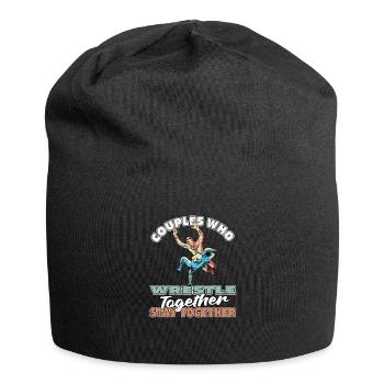 Wrestling Wrestler Paar - Jersey-Beanie - Schwarz - Vorne
