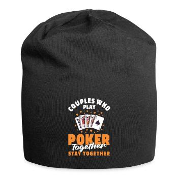 Poker Paar - Jersey-Beanie - Schwarz - Vorne