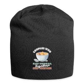 Breakfast Muesli Cereal Couple - Jersey Beanie - black - Front