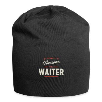 Waiter Job Occupation Birthday Worker - Jersey Beanie - black - Front