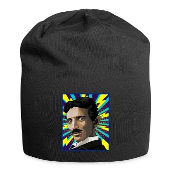 Nicola Tesla popart - Jersey-Beanie - Schwarz - Vorne