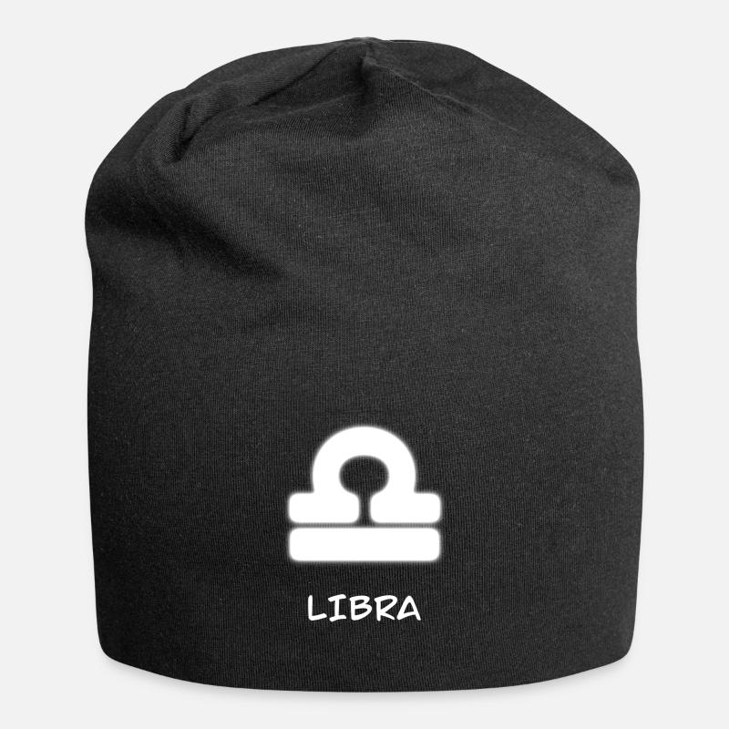 Libra Horoscope by HOB Products - Jersey Beanie - black