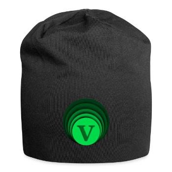 Letter V by HOB Products - Jersey Beanie - black - Front