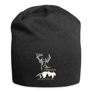 Le cœur vert de Thuringe-Allemagne - Bonnet en jersey - noir - Devant