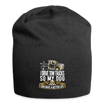 Abschleppdienst Abschlepper Hund - Jersey-Beanie - Schwarz - Vorne