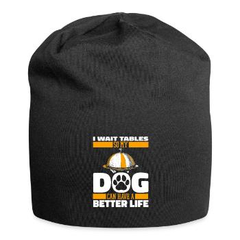 Kellner Kellnerin Hund - Jersey-Beanie - Schwarz - Vorne