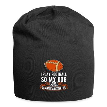 American Football Dog - Jersey Beanie - black - Front