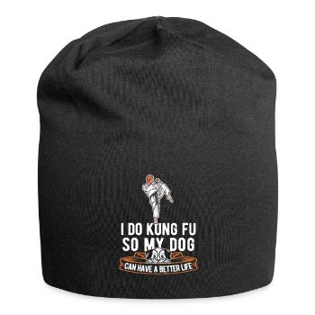 Kung Fu Dog - Jersey Beanie - black - Front