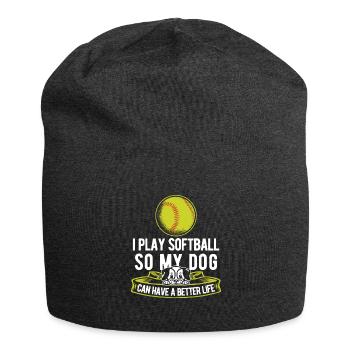 Softball Dog - Jersey Beanie - charcoal grey - Front