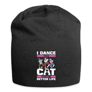 Tanzlehrer Katze - Jersey-Beanie - Schwarz - Vorne