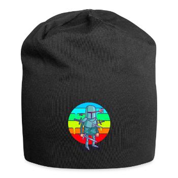 Cartoon Knight Sunset - Bonnet en jersey - noir - Devant