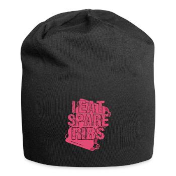 Je mange des côtes levées - Bonnet en jersey - noir - Devant