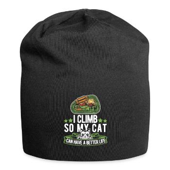 Grimpeur grimpeur chat - Bonnet en jersey - noir - Devant