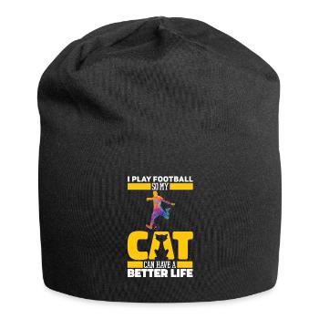 American Football Cat - Jersey Beanie - black - Front