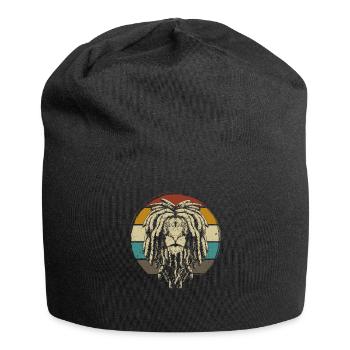 Reggae Music Lion Rasta Rastafari Jamaïque - Bonnet en jersey - noir - Devant