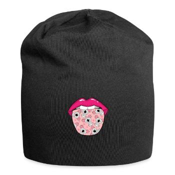 Koalabär Zunge - Jersey-Beanie - Schwarz - Vorne