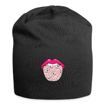 Lama Llama Langue - Bonnet en jersey - noir - Devant