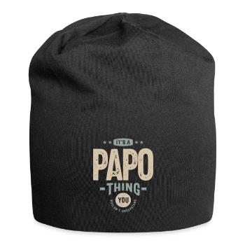 Mens It's a Papo Thing Funny Dad Grandpa - Jersey Beanie - black - Front