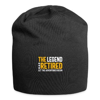 The Legend Has Retired Let The Adventures Begin - Jersey Beanie - black - Front
